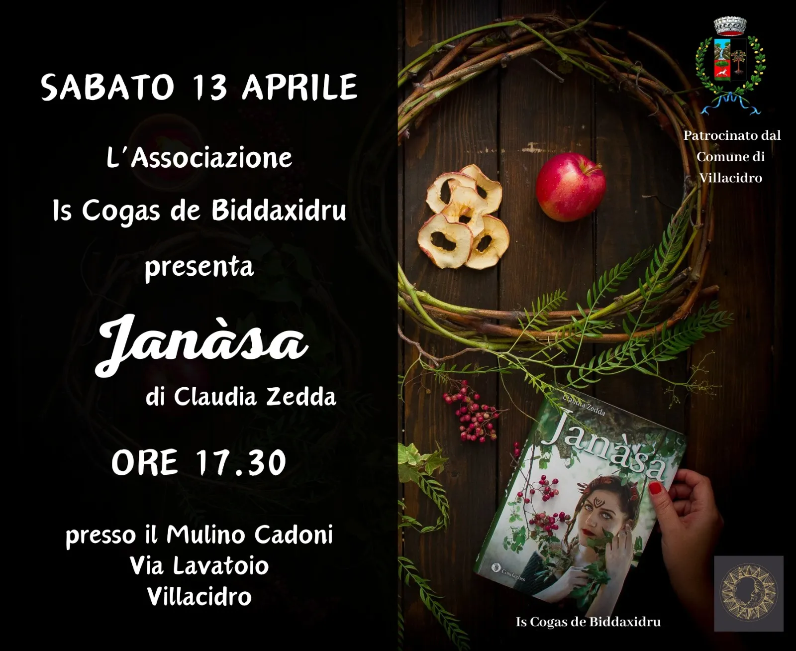 L'Associazione Is Cogas de Biddaxidru presenta il libro 'Janàsa' di Claudia Zedda